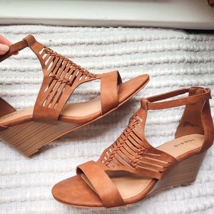 Torrid Brown Cognac Heeled Sandal 11W